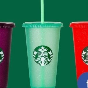 2020 holiday glitter cold cup